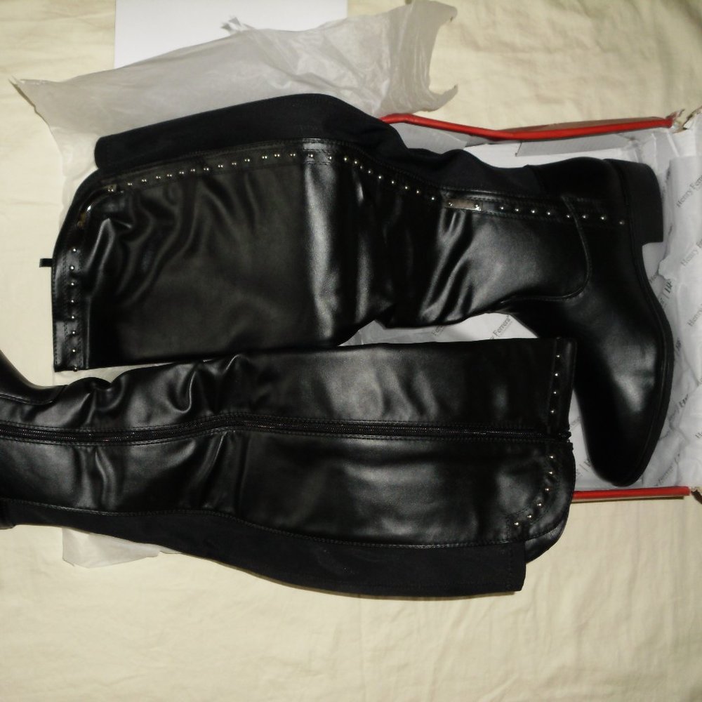 Henry Ferrera Knee-High Fashion Riding Boots